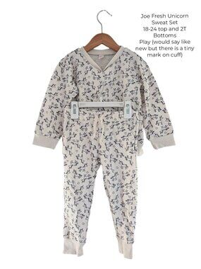 Joe Fresh Unicorn Sweat Set 18-24M Baby Clothing Small Shop
